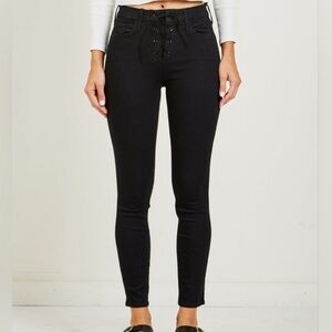 MOTHER Denim High Waisted Lace Up Looker in Not Guilty Size 26